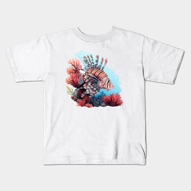 Lionfish Kids T-Shirt by zooleisurelife